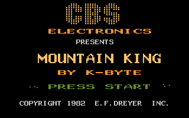 Mountain King (1984) (Sunrise Software) Screenshot